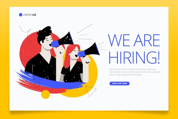 We are hiring landing page template