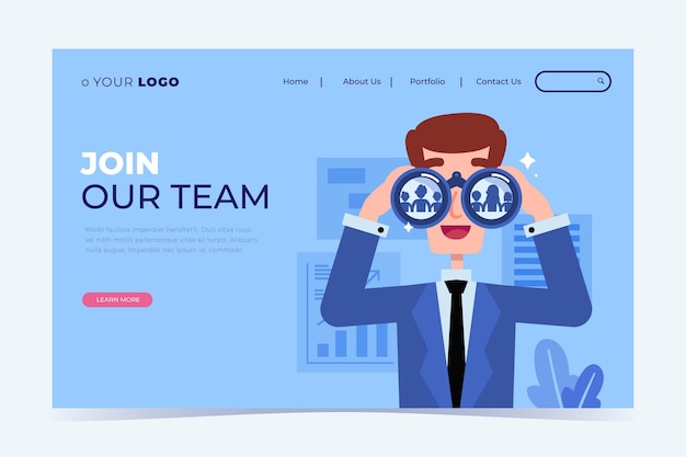 Vector we are hiring landing page template