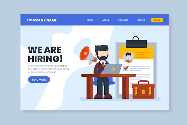 We are hiring landing page