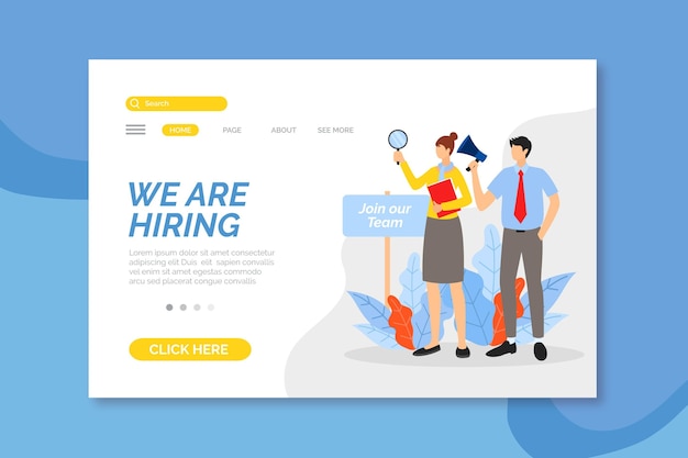 We are hiring landing page