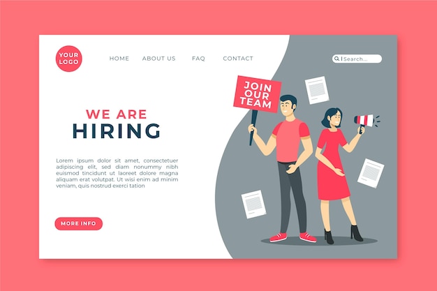 Vector we are hiring landing page