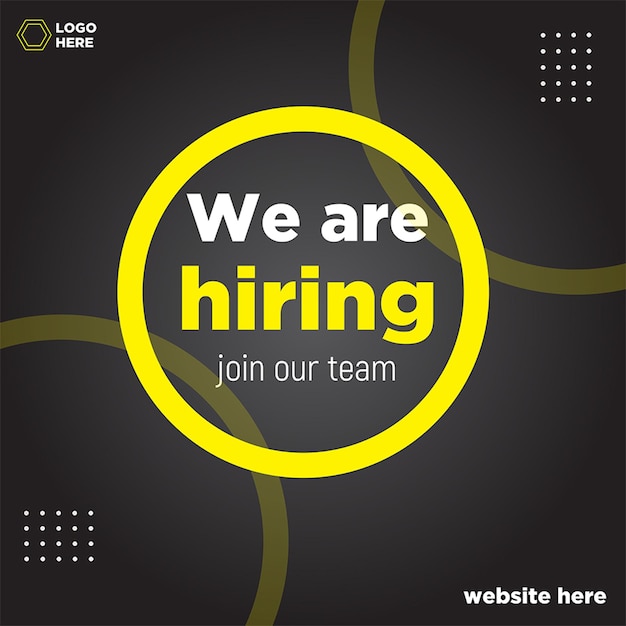 we are hiring social media post design