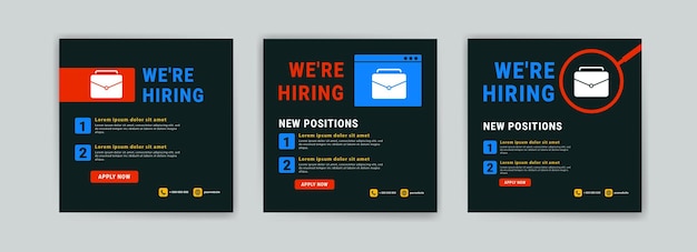 We are hiring social media post flyer template design