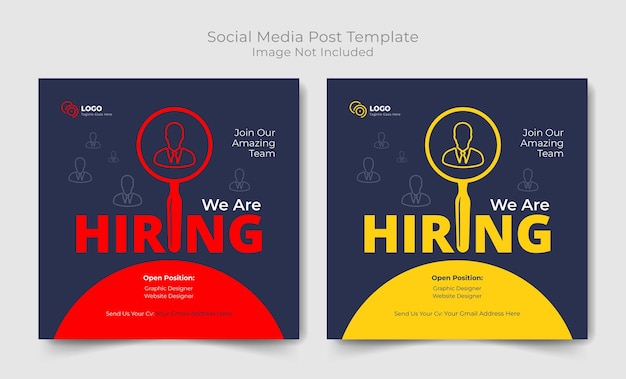 We are hiring social media post template