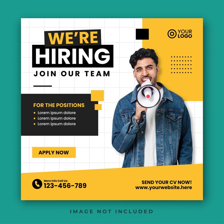 We are hiring social media post template