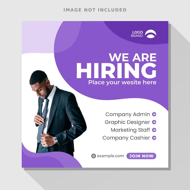 We are hiring social media post template