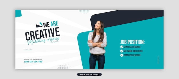 we are hiring web banner and social media post template