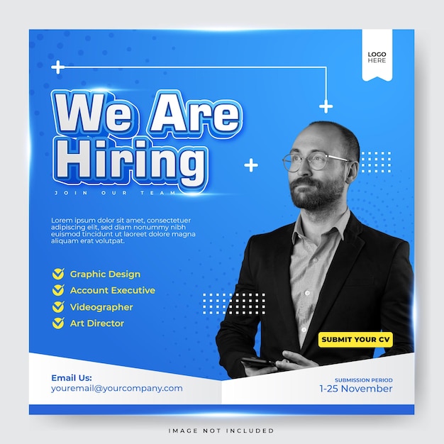 We are hiring for your best career social media post template