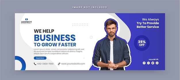 Vector we are marketing agency and corporate business solution facebook cover social media post banner