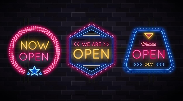 We are open and back in business neon sign