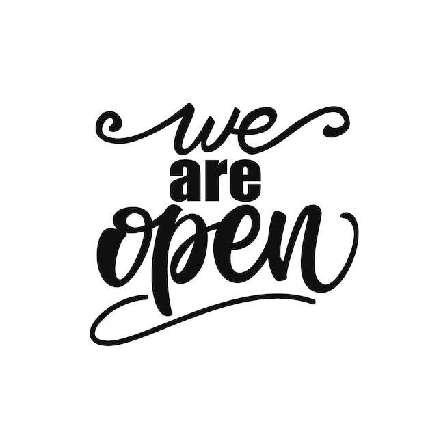 We are open lettering 