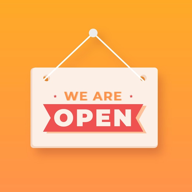 We are open sign design