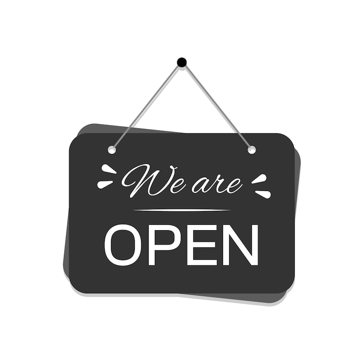 Vector we are open for social media and instagram post template vector design