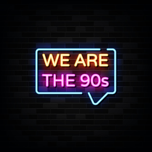 We Are s Neon Signs Template Neon Style