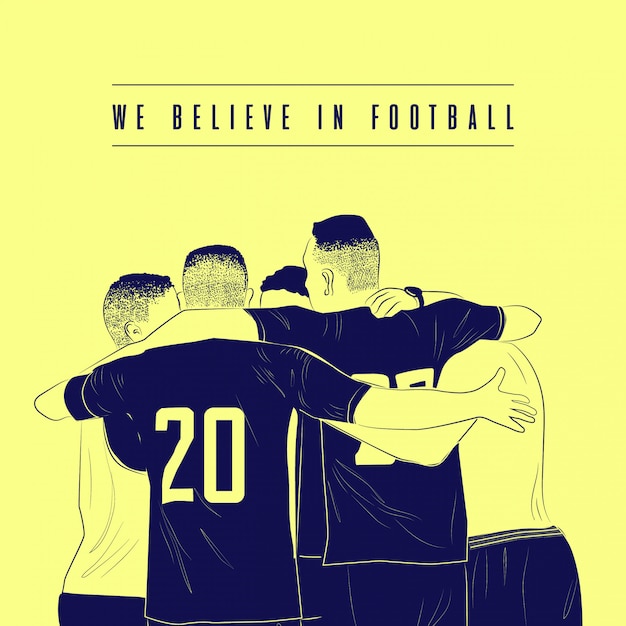 We believe in football illustration