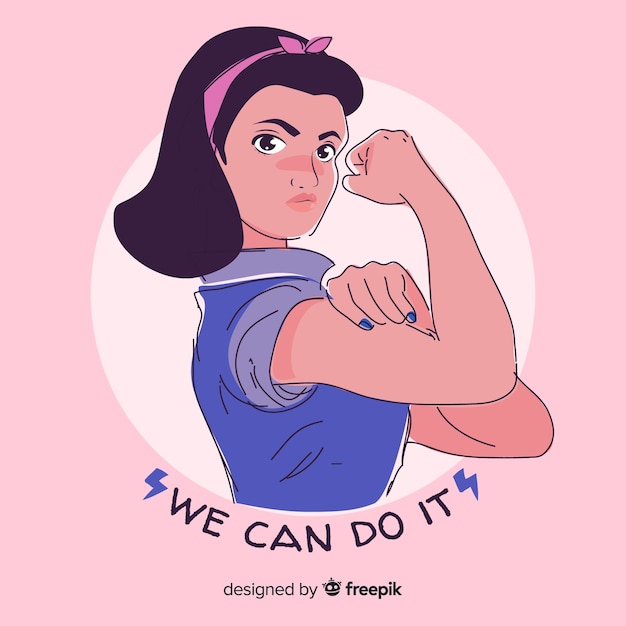 Vector we can do it! background