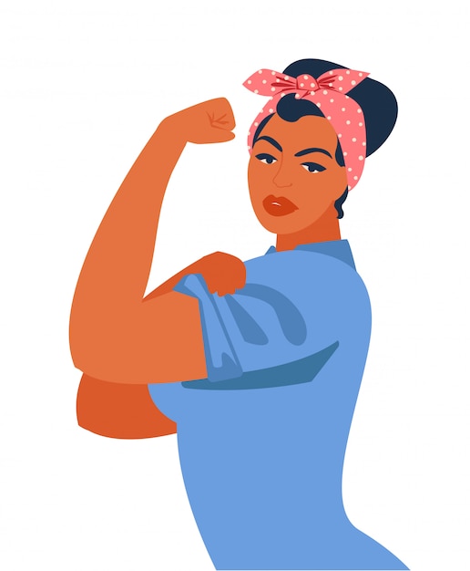 Girl power single strong empowered woman Vector Image