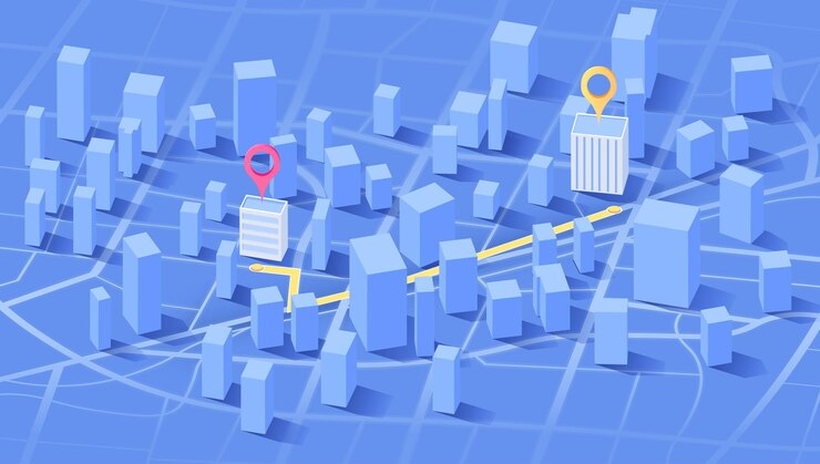 Vector we have moved new office icon location address move change location announcement business home map