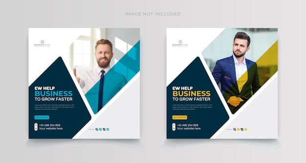 We help your business and marketing agency corporate flyer square instagram social media post banner