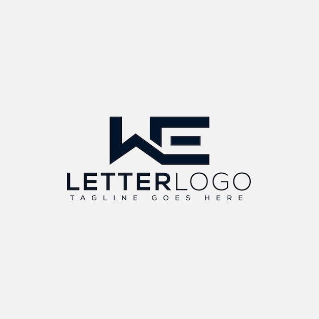 WE Logo Design Template Vector Graphic Branding Element