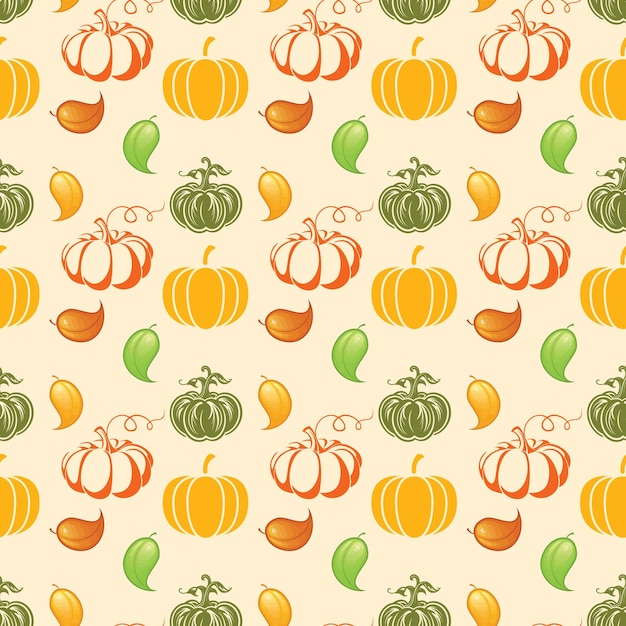 Vector we love pumpkins seamless vector pattern design