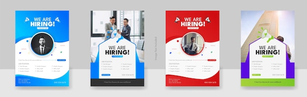 We nemen flyerontwerp in dienst job offer leaflet template job vacancy flyer poster template design