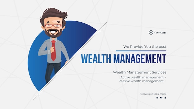 We provide you the best wealth management landscape banner design template