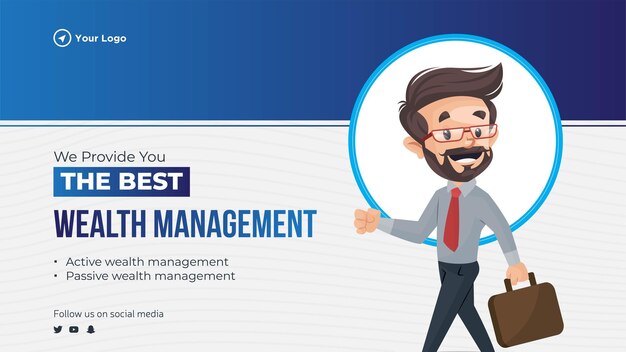 We provide you the best wealth management landscape banner design template