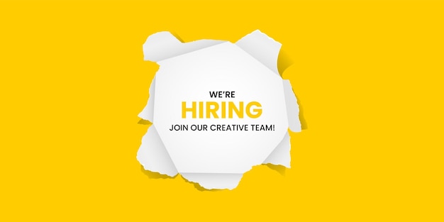 We're hiring creative open vacancy design template hiring design for social media ads