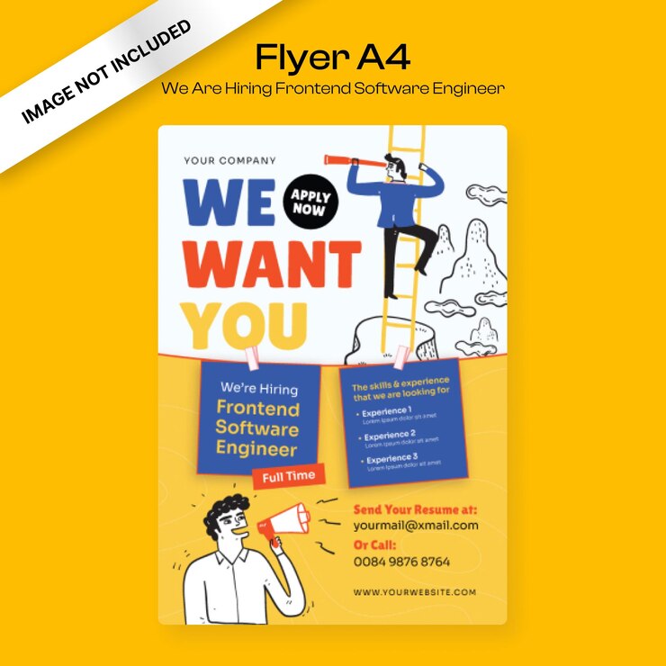 We're Hiring Frontend Software Engineer Flyer Template