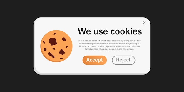 Vettore usiamo la landing page dei cookie biscotti rotondi con gocce di cioccolato