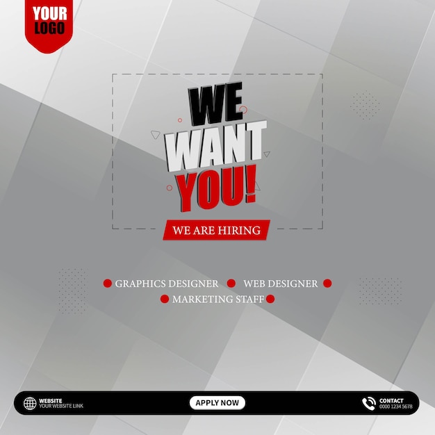 Vector we want you hiring post vector