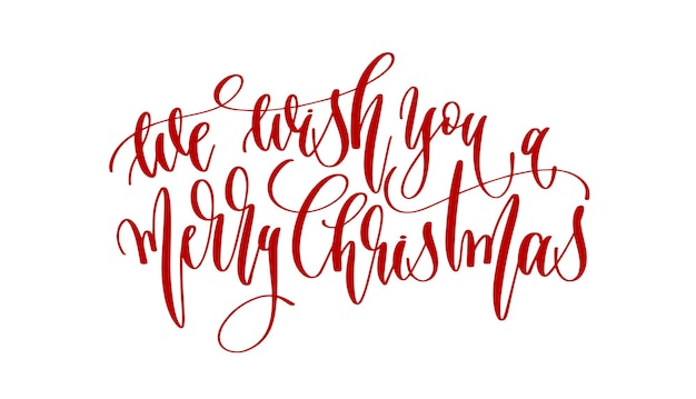 We wensen je een vrolijk kerstfeest, handgeschreven tekst aan winterho