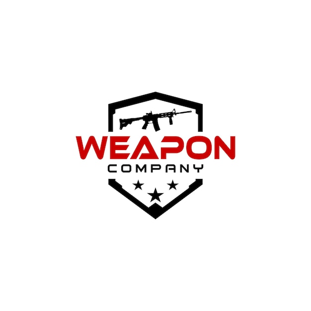 武器会社のロゴのデザインのベクトル