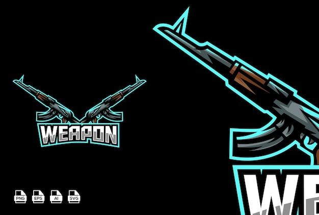 Vector weapon esport gaming logo vector design