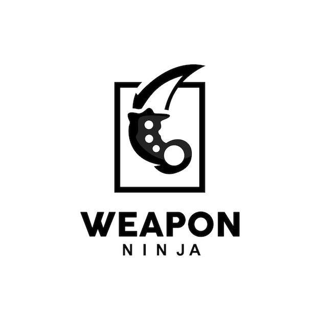 Weapon Logo Traditional Weapon Karambit Vector Ninja Fighting Tool Simple Design Symbol Icon Illustration