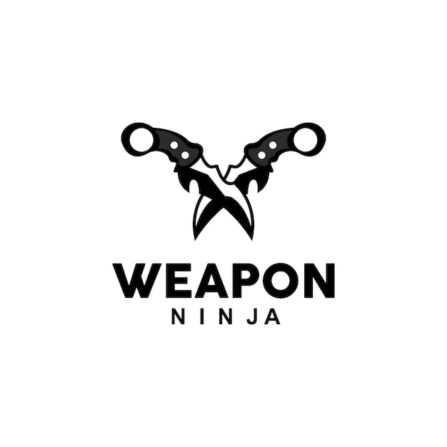 Weapon Logo Traditional Weapon Karambit Vector Ninja Fighting Tool Simple Design Symbol Icon Illustration