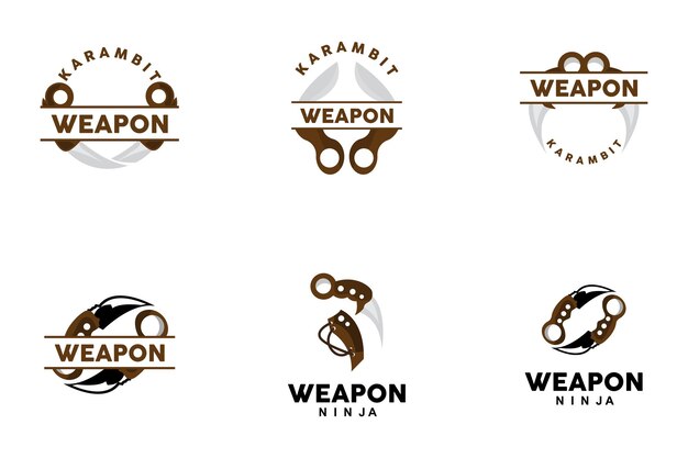 Weapon Logo Traditional Weapon Karambit Vector Ninja Fighting Tool Simple Design Symbol Icon Illustration