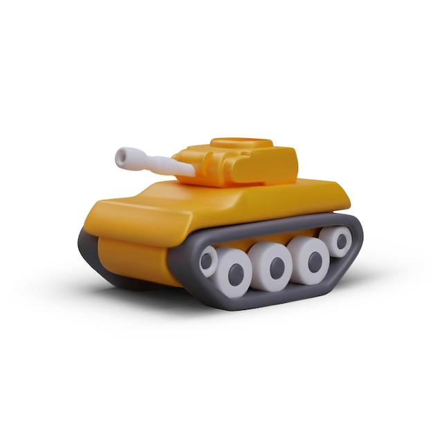 Weapon in realistic for cartoon army 3d tank for online computer game