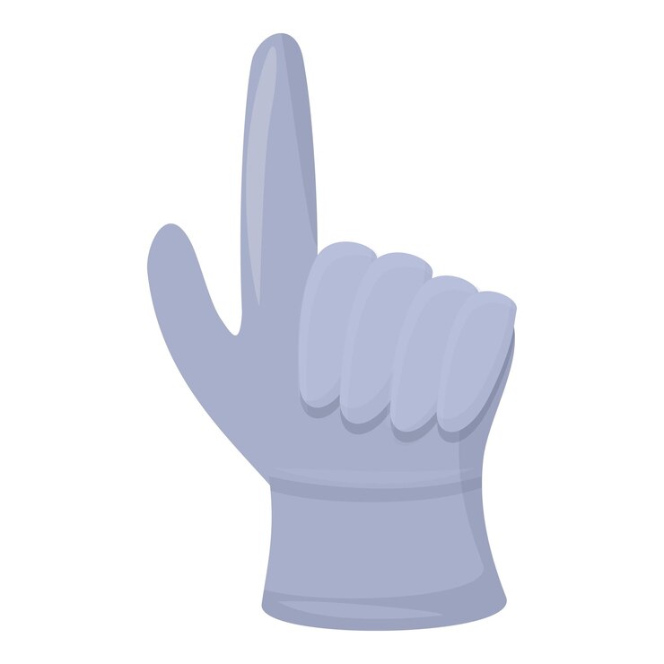 Vector wear medical gloves icon cartoon of wear medical gloves vector icon for web design isolated on white background