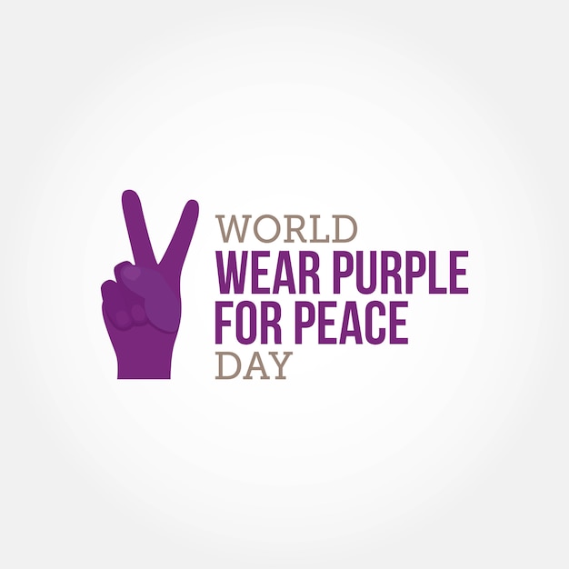 Vector wear purple for peace day