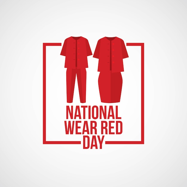 Vector wear red day