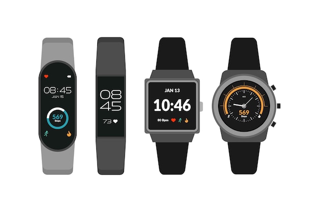 Wearable technologie, smartwatch-collectie, fitnessactiviteitstracker