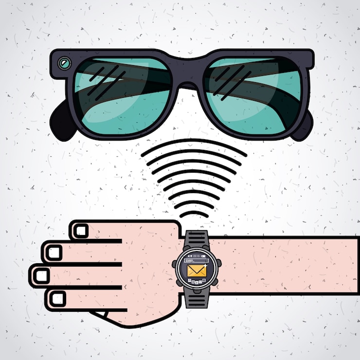 वेक्टर wearable technology design