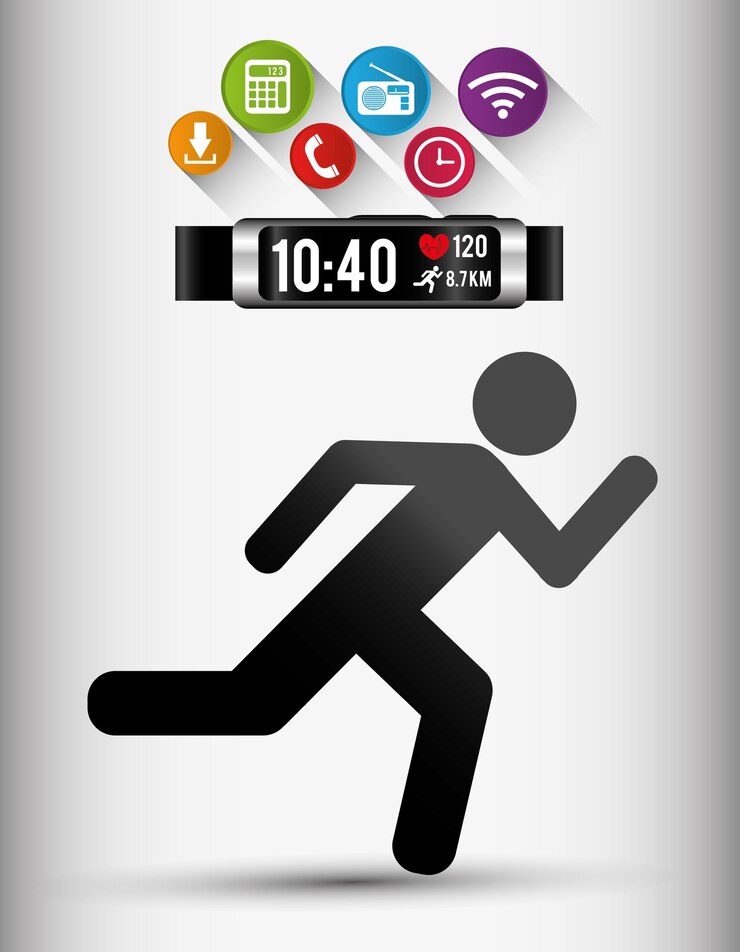 Vector wearable technology graphic