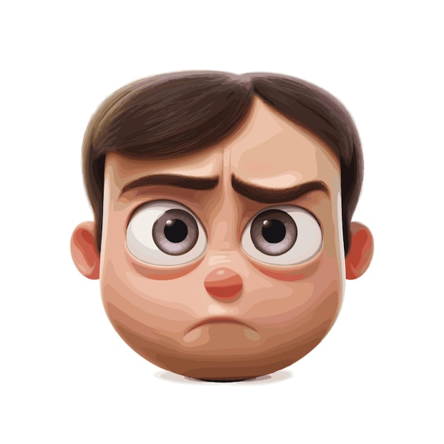 Vector weary face emoj vector on white background