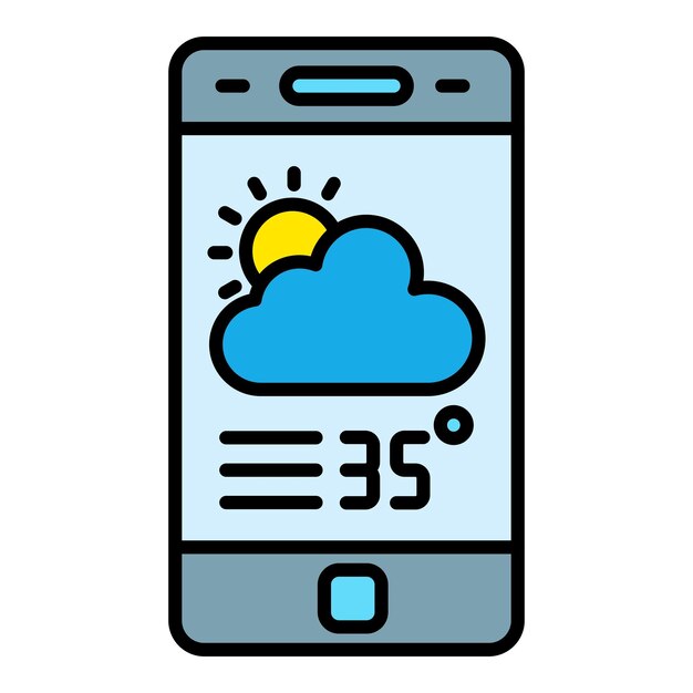 ベクトル 天気アプリのアイコン