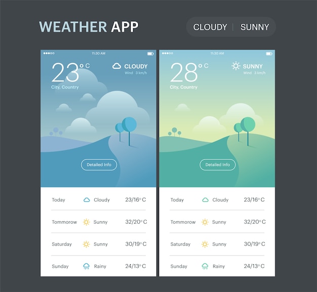 Vector weather application template