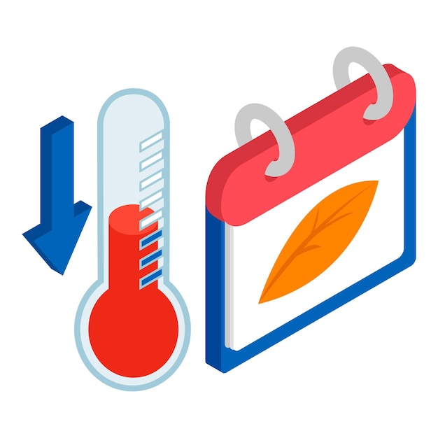 Vector weather change icon isometric illustration of weather change vector icon for web