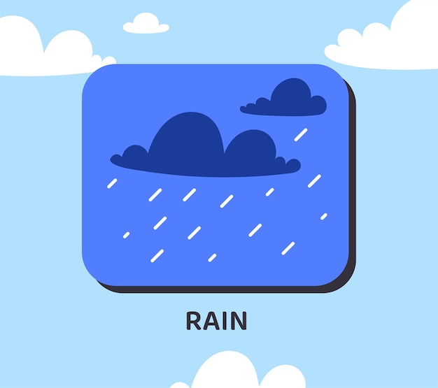 Vector weather effect rain vector concept